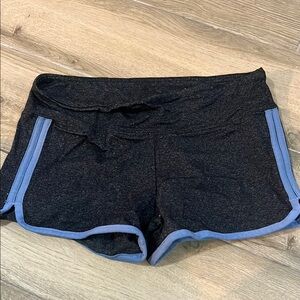 Women's Black and Blue Trim Shorts